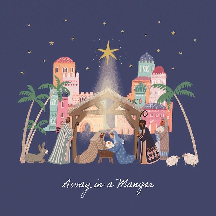 TLM - Away in a Manger Christmas Cards (Pack of 10)