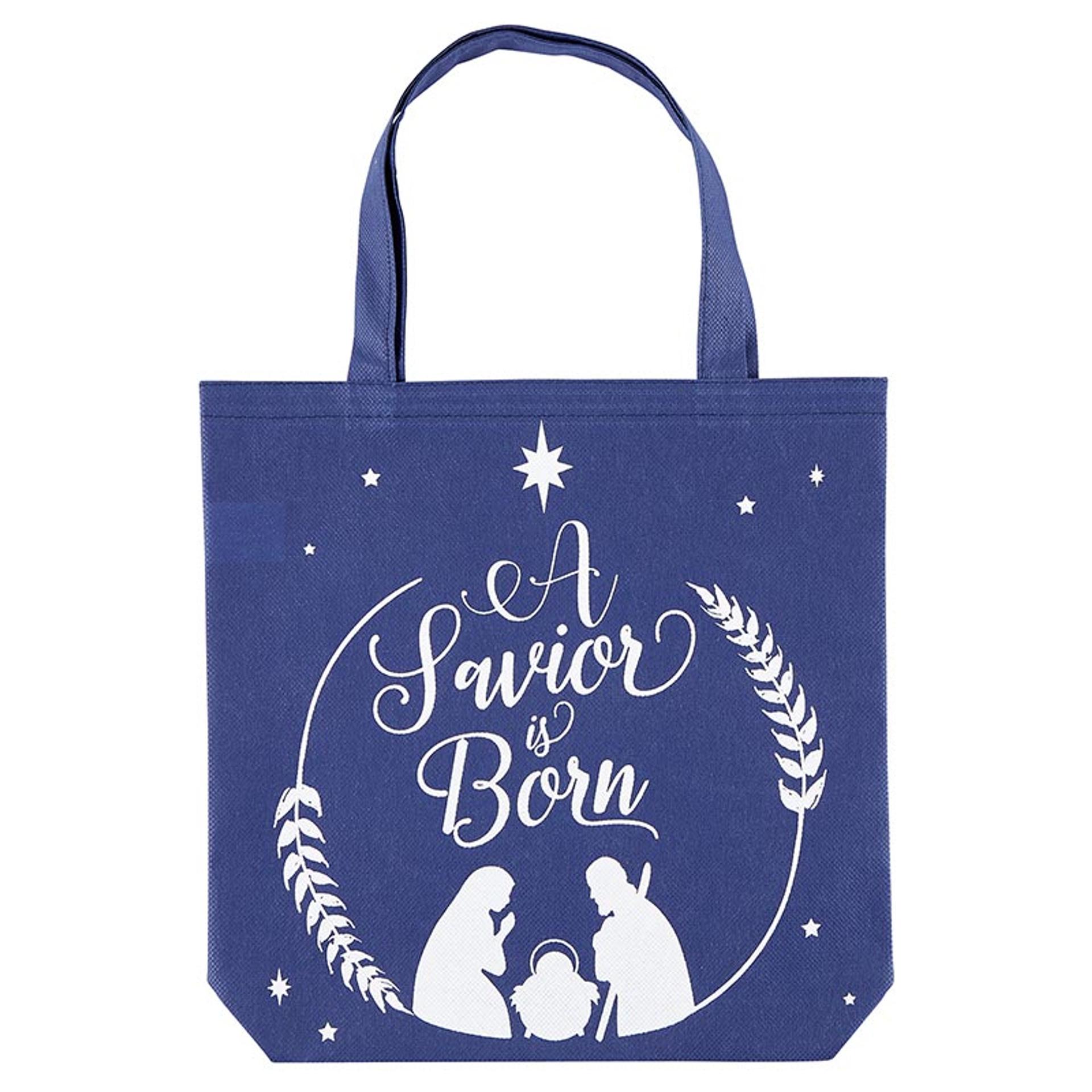 A Savior is Born Holy Family Christmas Tote Bag