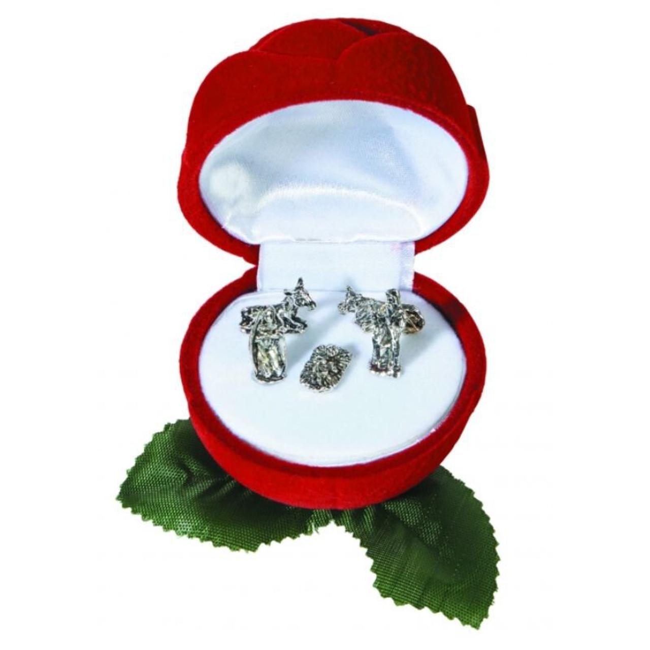 5-Piece Nativity Set in Rose Gift Box