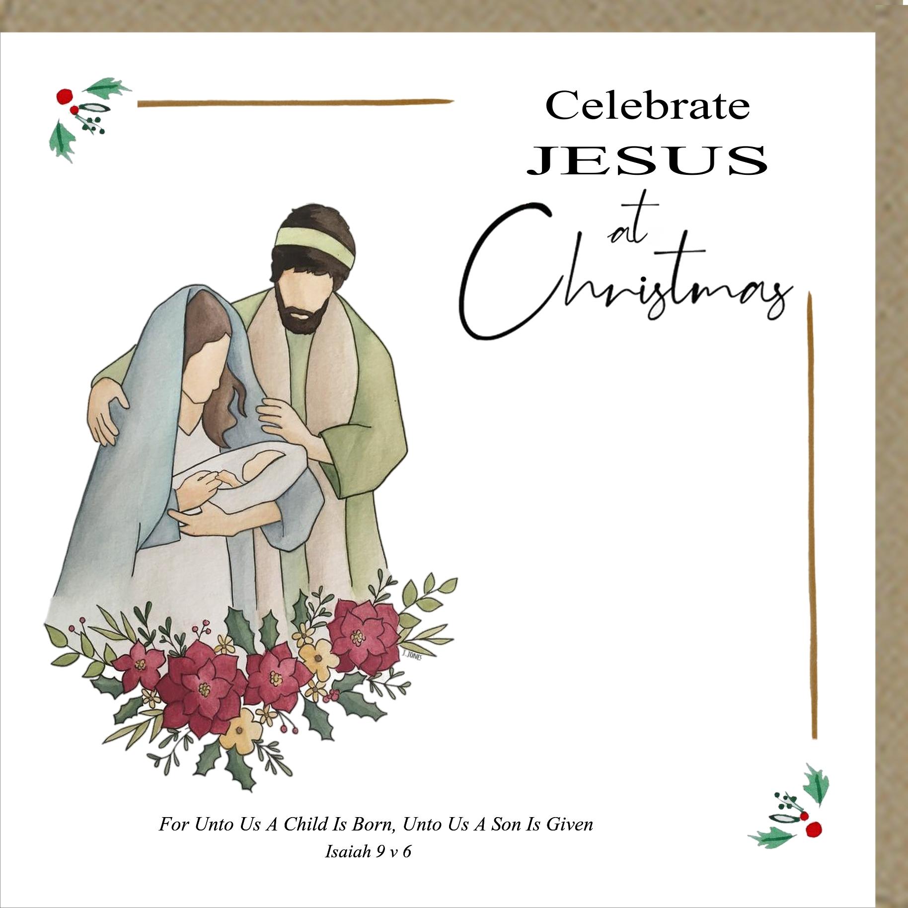 Celebrate Jesus at Christmas Greetings Card
