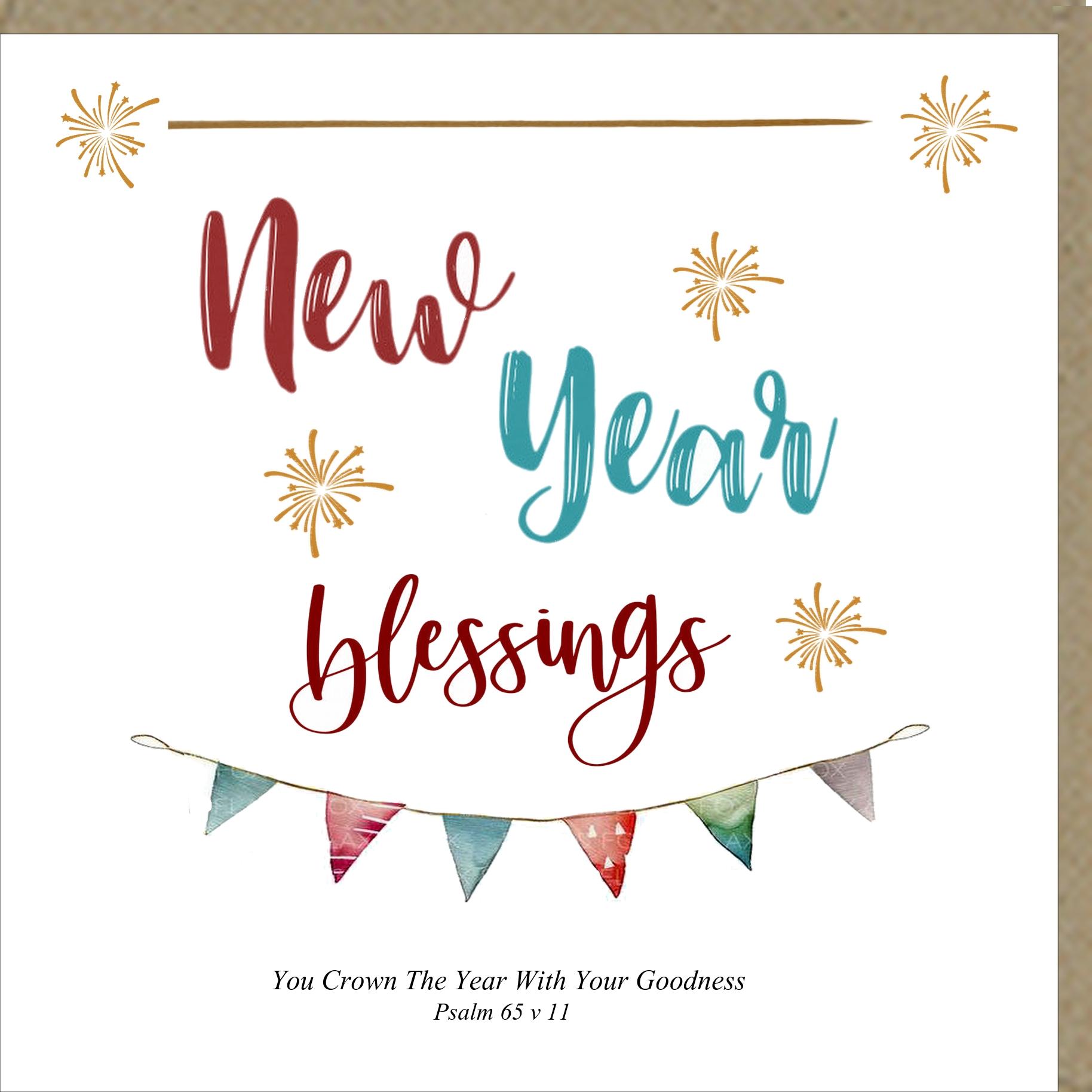 New Year Blessings Greetings Card