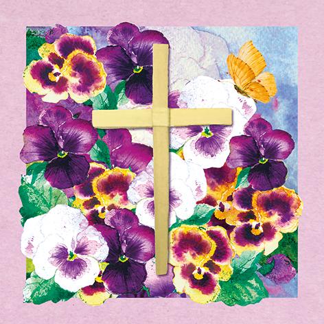 Pansies Easter Cards - Pack of 5