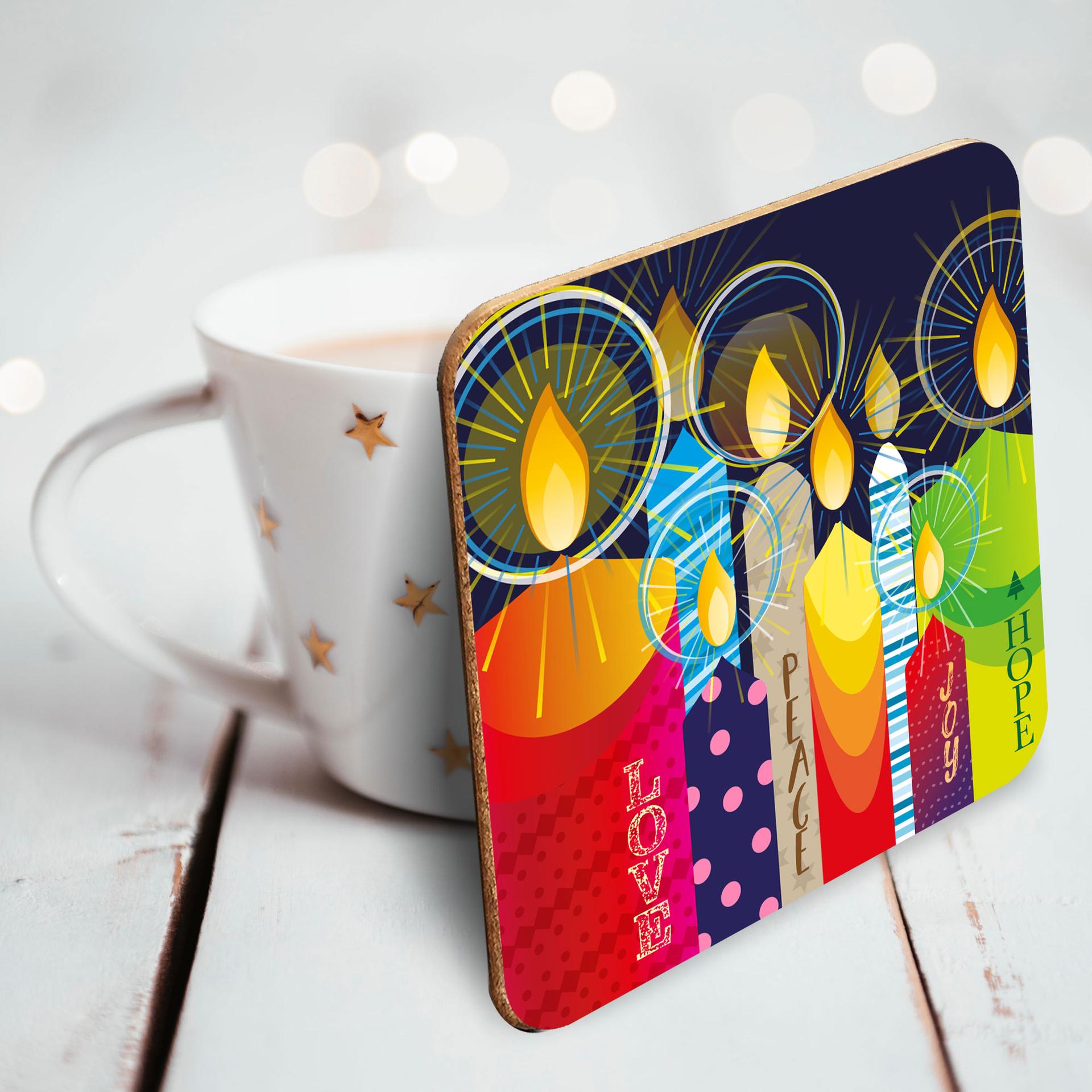 Candles Christmas Coaster