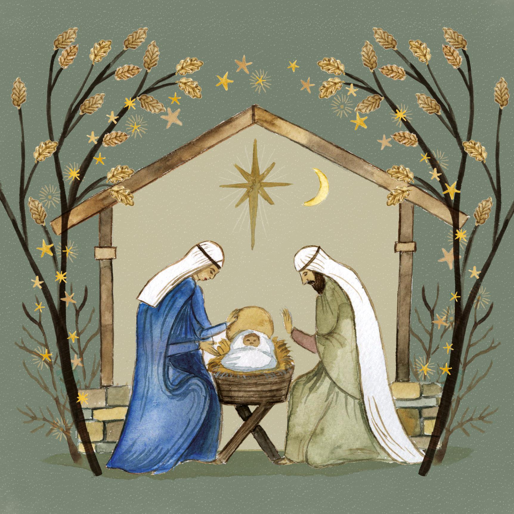 Tearfund - Golden Nativity - (Pack of 10)