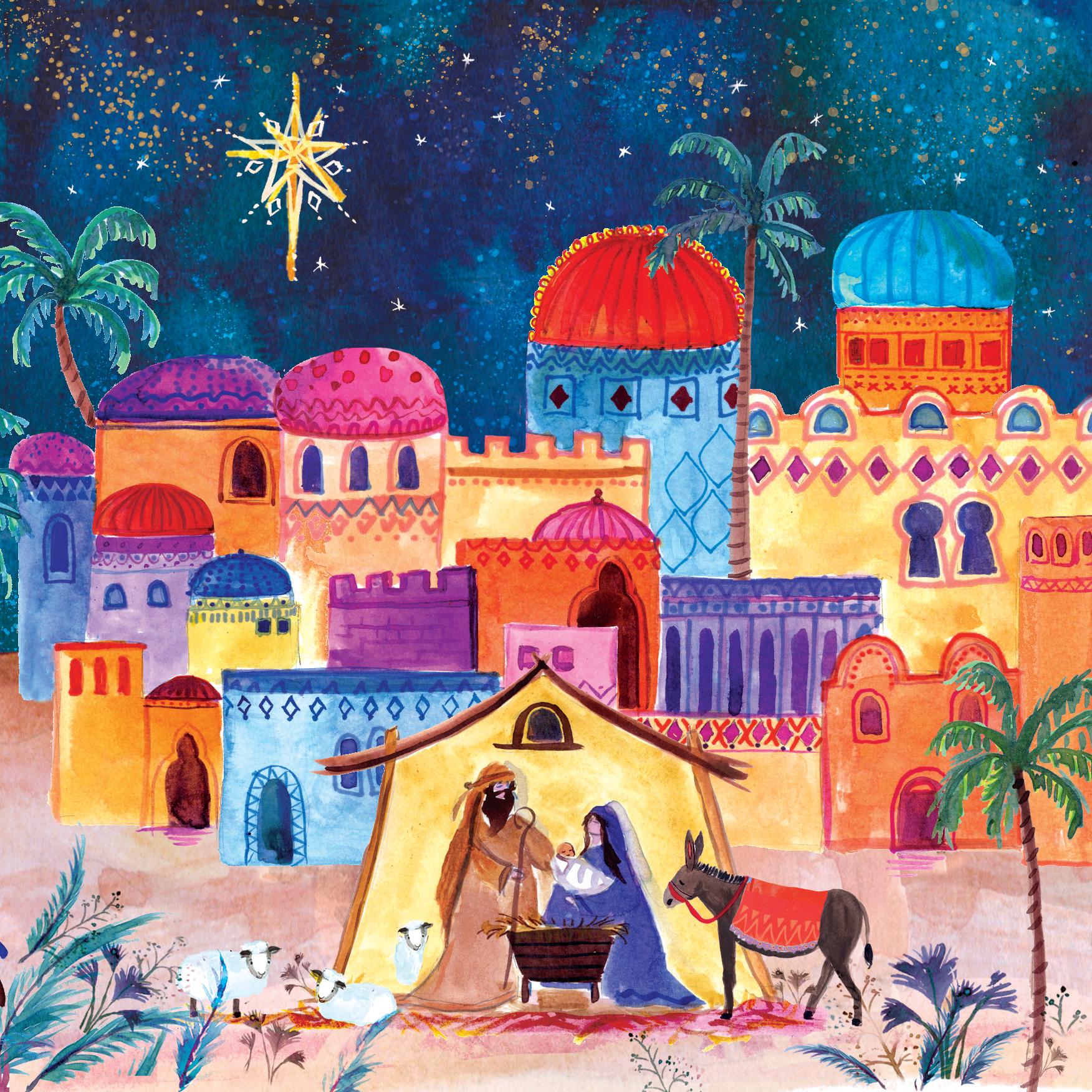 Tearfund - Colourful Bethlehem - (Pack of 10)