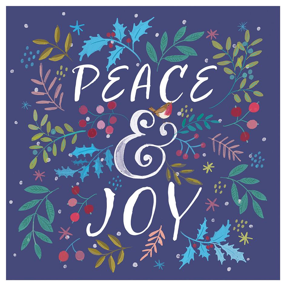 TLM - Peace and Joy Festive Christmas Cards (Pack of 20)