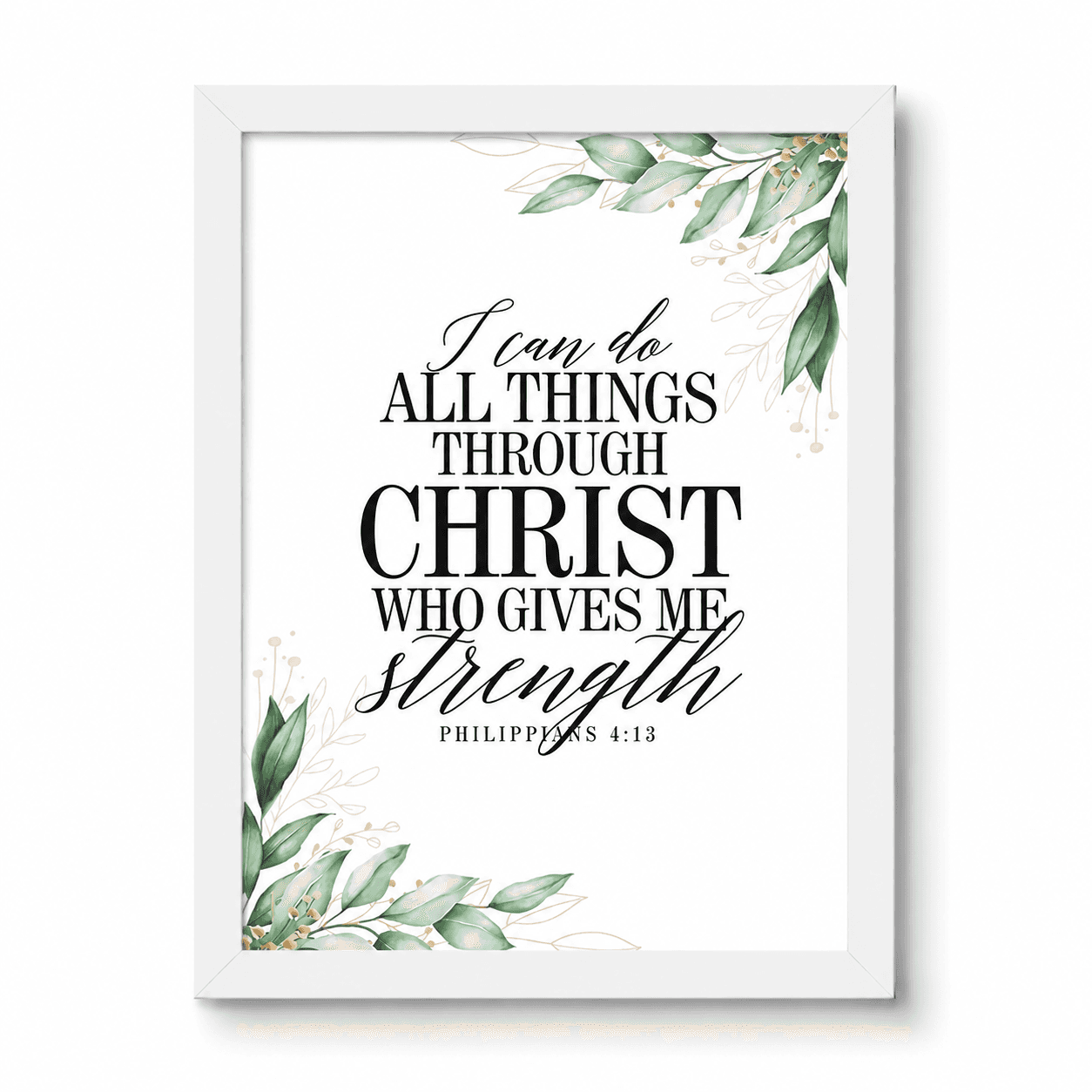 11" x 8" Rectangular Scripture Plaque - I can do all things through Christ