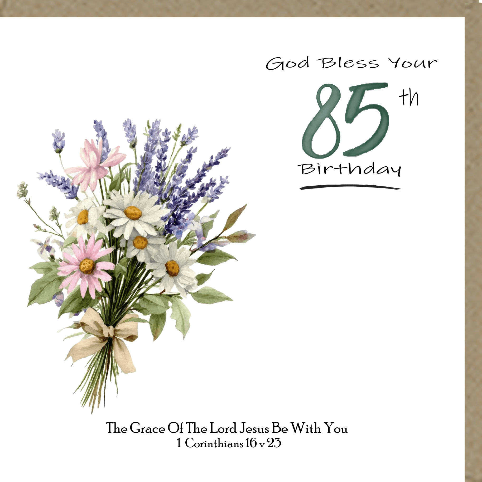 God Bless Your Birthday 85th Greetings Card